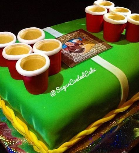 CafeMom.com : Beer Pong Cake : 10 Birthday Cakes Almost Too Crazy to Eat -- I mean. 30th Birthday Cakes, Beer Pong Cake, 30th Birthday Cakes For Men, Happy Birthday Beer, 25th Birthday Cakes, 10 Birthday Cake, 10 Birthday, 41st Birthday, 21st Birthday Cakes