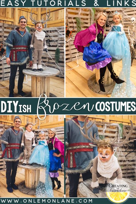 Anna Costume Diy, Frozen Costume Diy, Sven Costume, Kristoff Costume, Adult Anna Costume, Frozen Halloween Costumes, Halloween Handout, Anna Frozen Costume, Frozen Costumes