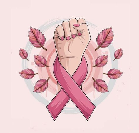 معرض فني, Pink Ribbon Awareness, Awareness Poster, Woman Hand, Pink Day, Pink October, الرسومات اللطيفة, Pink Ribbon, Vector Art