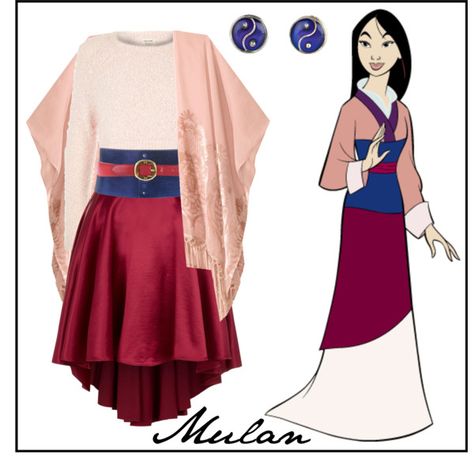 Mulan Outfit, Disney Character Outfits, Disney Bound Outfits Casual, Disney Outfits Women, Princess Inspired Outfits, Disney Dress Up, Disney Princess Outfits, Disney Themed Outfits, Cute Disney Outfits