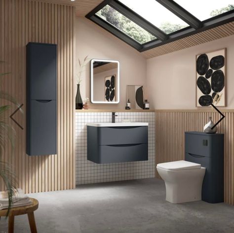 BOLD STYLISH CONTRASTS... - Ashton Bathroom Centre Limited White Bathroom Mirror, Tall Storage Unit, Dark Wood Bathroom, Pink Bathroom Furniture, Grey Bathroom Furniture, Wall Mounted Bath Taps, Green Bathroom Furniture, Black Bathroom Furniture, Blue Bathroom Furniture