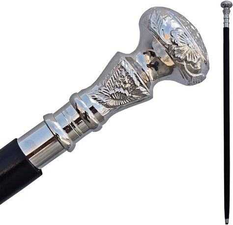 Amazon.com: Vintage Walking Cane Wooden Walking Stick Silver Brass Handle knob Black Wood Stick - Victorian Cane - Fancy Cane for Men and Women- Dark Shadow Cane : Health & Household Cane Stick, Canes And Walking Sticks, Wooden Canes, Cane Handles, Wooden Walking Sticks, Walking Sticks And Canes, Hiking Sticks, Canes & Walking Sticks, Antique Collectors