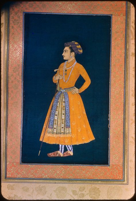 Collections | | Treasures of the Stuart Cary Welch Color Slide Collection | Portrait of Dara Shikoh, f. 59v from the Dara Shikoh Album (British Library Add. Or. 3129) | Archnet Dara Shikoh, Arabic Painting, Excited Pictures, Indian Drawing, Shah Jahan, Muslim World, Mughal Paintings, Mughal Empire, Visual Culture