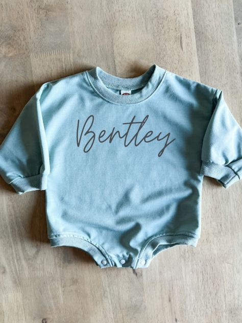 Baby Name Sweater, Baby Bubble Romper, Name Sweatshirt, Baby Bubble, Baby Sweater, Unisex Baby Clothes, Bubble Romper, Baby Name, Baby Shirts