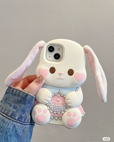 🐰 Pink Rabbit iPhone Case 🐰 LlNK lN BlO #bunny #rabbit #bunnylovers #phonecase 3d Bunny, Phone Case By Types, Whimsical Accessories, Phone Cases Iphone, Bling Phone Case, Bunny Lovers, Plastic Phone Case, Pink Rabbit, Bunny Designs