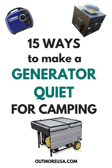 If you love having electricity when camping but your generator is too loud, this post is all about how to make a generator quiet for camping. Did you know most of the noise is directed out of the muffler or exhaust pipe. Fix this one problem can quiet a loud generator tremendously! But the most important thing to know is... Camping Diy Projects, Generator Box, Camping Generator, Rv Travel Destinations, Car Muffler, Diy Generator, Camping In The Rain, Camping Packing List, Noise Dampening