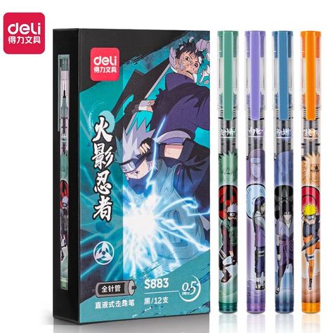 Deli Pens 36pcs Anime Naruto Pens for School Kawaii Japanese Stationery Rollerball Pen Cool Gift Kids Prizes Cute Art Supplies Cute Art Supplies, Anime Stationary, Anime School Supplies, Naruto Merch, Japanese School Supplies, School Kawaii, Pens For School, Kids Prizes, Anime Supplies