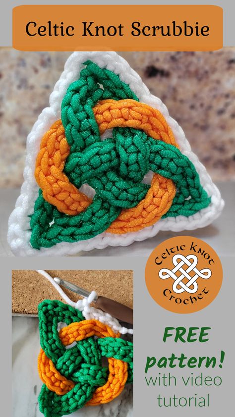 Alt Knots Crochet, Celtic Knot How To, Celtic Knot Crochet Pattern, Crochet Pagan Free Pattern, Celtic Knot Knitting Pattern, Pagan Crochet Patterns, Celtic Knot Crochet Pattern Free, Irish Macrame, Norse Crochet Patterns