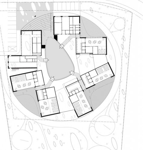 Floor Plan Architecture, Architecture Kindergarten, Kindergarten Architecture, Kaira Looro, Folding Architecture, Urban Design Diagram, Plan Architecture, Urban Design Concept, Landform