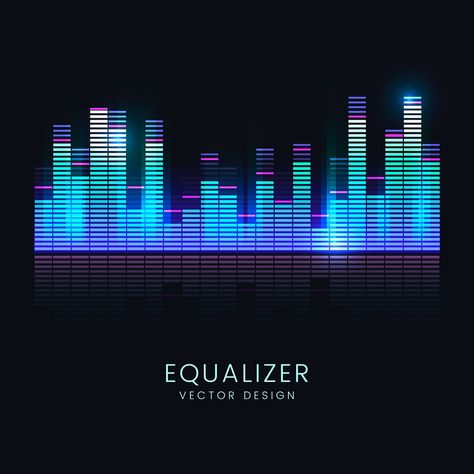 Colorful sound wave equalizer vector design | free image by rawpixel.com / Kul Sound Pattern, Sound Wave Tattoo, Background A4, Frequency Waves, Aesthetic Bg, Neon Vector, Sound Waves Design, Sound Frequency, Waves Design