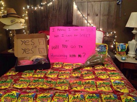 Sour Patch Kids Promposal Peach Pink Wedding, Dance Proposals, Promposal Ideas, Prom Proposals, Cute Homecoming Proposals, Cute Prom Proposals, Asking To Prom, Creative Dance, Dance Proposal