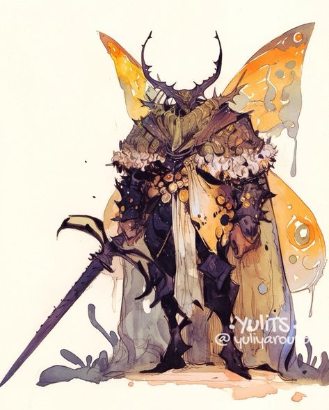 Fantasy Bug Art, Insect Person, Insect Character Design, Bug Person, Fantasy Insect, Insect Character, Bug Illustration, Bug Design, Character Costume