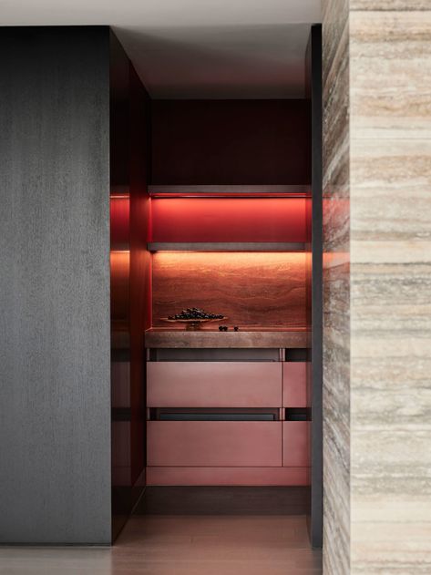 Studio Tate reworks Melbourne apartments | Habitus Living Melbourne Apartments, Australian Architects, Studio Tate, Hotel Minibar, Melbourne Apartment, Architecture Practice, Kitchen Ideals, Moody Interiors, Modern Office Design