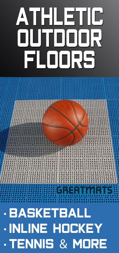 When choosing an outdoor court floor opt for easy DIY, low-maintenance outdoor court tiles. From basketball courts to tennis courts, Greatmats carries ideal products for economical yet quality backyard court installations. Check out Greatmats' top five backyard court tile products, each categorized by an all-star characteristic.... Half Basketball Court Backyard Size, Diy Tennis Court, Small Backyard Basketball Court Ideas, Diy Basketball Court Backyard Cheap, Diy Pickleball Court, Diy Basketball Court, Outdoor Sports Court, Backyard Court, Home Basketball Court