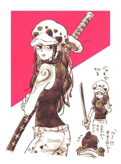 Law Genderbend, Tomboy Art, Bakugou Manga, One Piece Cosplay, Beautiful Sketches, One Piece Ship, One Piece Funny, Trafalgar Law, One Piece Drawing