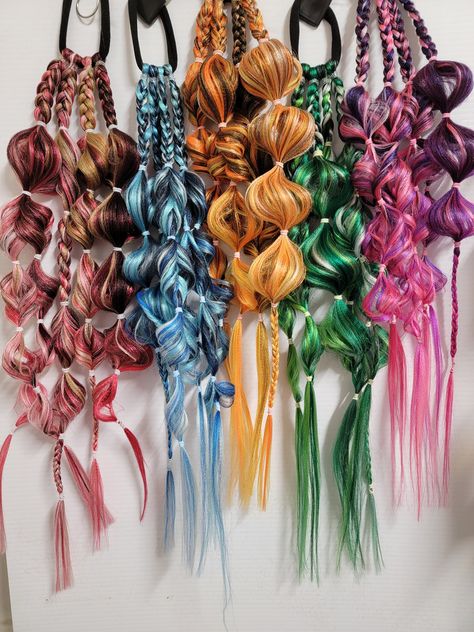 Colorful Hair Extensions Braids, Colorful Braided Hair Extensions, Pink Hair Extensions Braids, Unicorn Braid, Festival Hair Extensions, Synthetic Hair Braids Festival, Hair Braid Diy, Festival Hair Braids, Rave Braids