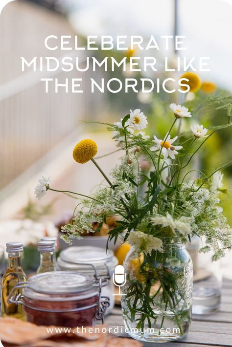 Scandinavian Summer Decor, Summer Solstice Meal Ideas, How To Celebrate The Summer Solstice, Celebrating Summer Solstice, Summer Equinox Celebration, Midsommar Activities, Midsummer Food Ideas, Summer Solstice Dinner Recipes, Summer Solstice Traditions