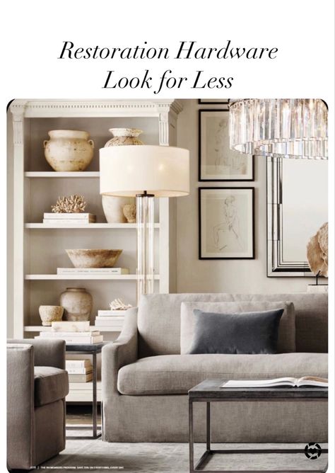 Get The RH Look For A LOT Less! Restoration Hardware Coffee Table. Restoration Hardware Dupe. Rh Living Room, Restoration Hardware Living Room, Restoration Hardware Bedroom, Restauration Hardware, Books Decor, Furniture Office, Living Room Inspo, A Living Room, Restoration Hardware