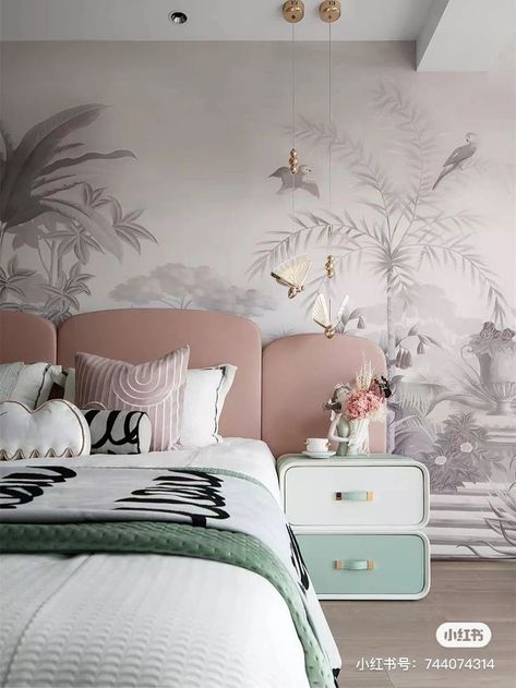 Sharing my dream bedrooms with you as I see them makes me feel incredibly happy and manifesting that bedroom. Artsy Bedroom, Teenager Bedroom, Plants Beautiful, Luxe Bedroom, Tropical Bedrooms, Plants Ideas, Kids Bedroom Inspiration, Showroom Interior Design, Kids Bedroom Design