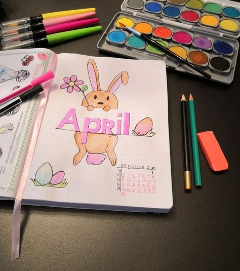 April Ideas, April Bullet Journal, Bullet Journal Month, Bullet Journal Ideas Templates, Bullet Journal Mood Tracker Ideas, Bullet Journal Paper, Bullet Planner, Bullet Journal Mood, Bullet Journal Diy