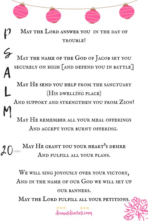 These verses from Psalm 20 was a prayer before David the King went to a battle field. His people prayed for their King. We are children of God who must reclaim the powerful and mighty names of God in our lives before we face any battles. #Psalm20 #DianasDiaries Psalm 20, Battle Field, Hope In Jesus, Powerful Names, Scripture Memorization, Happy Birthday Love Quotes, Bible Study Tips, Book Of Psalms, Encouraging Bible Verses