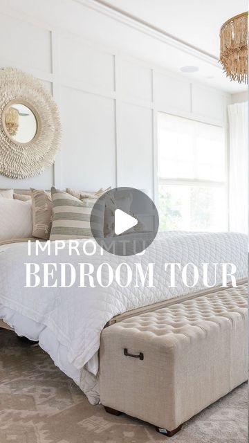 Jenny Reimold on Instagram: "My impromptu NEUTRAL BEDROOM TOUR!!   If you have any questions, ask them here!  You can comment "links" for 25 products, and a few looks for less, to copy this on a budget. You can also go to my LTK or today's stories for the full videos.   It's not about the exact product but rather the MOOD this creates. You can do it on a Walmart budget by simply mixing neutrals with textured decor.   Shades are from @horizonswindowfashions .   #neutraldecor #neutralhome #neutralstyle #neutralshades #neutralbedroom #neutralhomedecor #neutraltones  @sherwinwilliams @potterybarn @serenaandlily" Jenny Reimold, Bedroom Tour, Textured Decor, Coastal Bedroom, Primary Bedroom, Neutral Bedroom, Neutral Decor, Neutral Fashion, Neutral Tones