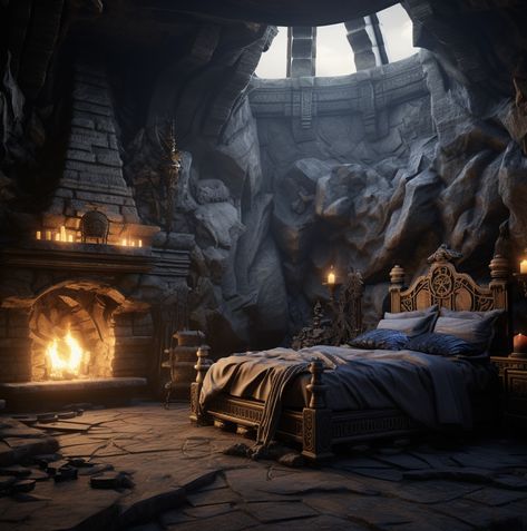 Dragonstone Bedroom, Dragonstone Castle Interior, Dragonstone Art, House Of The Dragon Shifting, Dark Castle Interior, Dragonstone Castle, Dungeon Room, Castle Rooms, Castle Bedroom