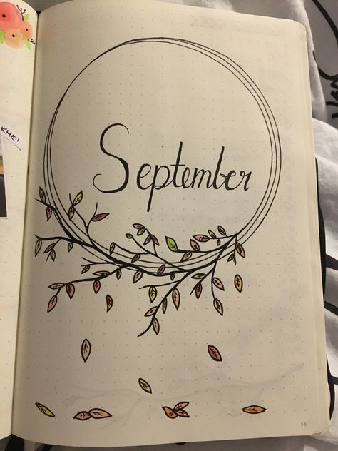 Bujo Leaves Theme, September Palette, September Bujo Theme, November Bullet Journal Theme, November Bullet Journal Cover, September Bujo, November Bullet Journal, Bullet Journal September, Bullet Journal October