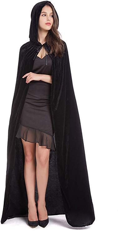 Long Hooded Cloak, Witches Costumes For Women, Christmas Masquerade, Cloak With Hood, Velvet Cloak, Cape For Women, Cape Costume, Hooded Cape, Medieval Costume