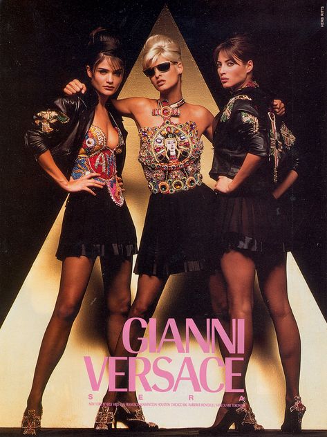 80s Versace Versace 90s, 90s Versace, Style Année 90, Herb Ritts, Versace Vintage, Stephanie Seymour, Original Supermodels, 90s Supermodels, Versace Fashion