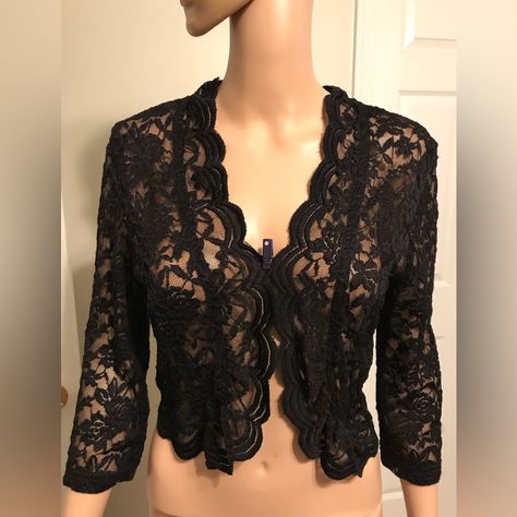 Back Lace Cardigan, Brand New Never Worn. This Lovely Lace Will Accent Any Outfit. Black Lace Cardigan, Corporate Style, Lace Cardigan, Black Lace, Sweaters & Cardigans, Cardigans, Sweaters For Women, Size Small, Brand New