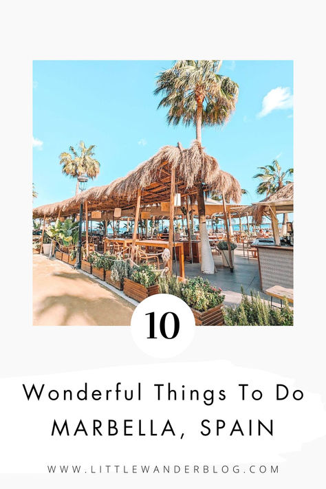 10 Wonderful things to do in Marbella Spain Things To Do In Marbella, Nobu Marbella, Marbella Restaurants, Spain Marbella, Mums Wedding, Spain Itinerary, Spain Trip, Spain Vacation, Beach Clubs