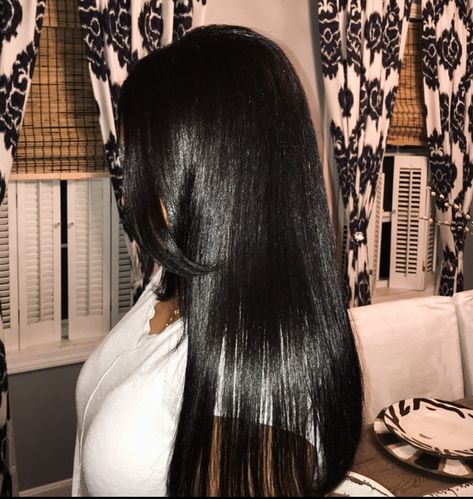 Long Natural Hair Straight, Long Healthy Natural Hair, Natural Hair Straight, Ponytails Hairstyle, Healthy Black Hair, Goddess Hair, Hair Goal, Natural Straight Hair, Protective Hairstyles Braids