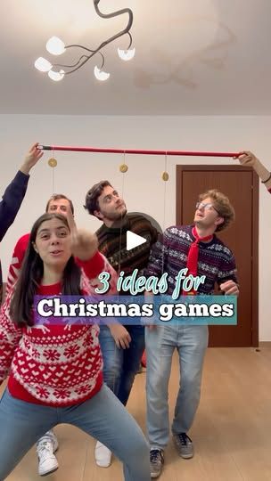 607K views · 15K reactions | 3 ideas for Christmas games 🎄✨  #christmas #game #party #family #fun #friends #giochi #amici #xmas #italy #natale | BanZaiiii🐒 Christmas Family Games Videos, Group Party Games Families, Holiday Games Family Thanksgiving, Christmas Family Party Games, Fun Christmas Games For Groups, Group Games For All Ages, Games For Christmas Party Families Fun, Christmas Game Party, Xmas Games For Family