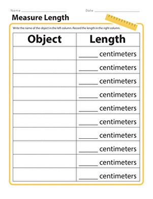 Length Worksheet, Measurement Worksheets, Measuring Length, 1st Grade Math Worksheets, Vocabulary Cards, New Class, 1st Grade Math, Math Worksheet, Science Projects