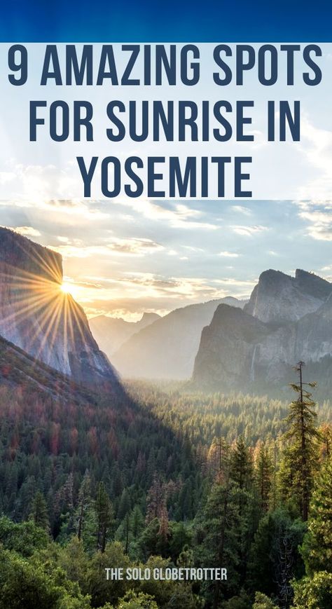 When you are in Yosemite National Park, one of the U.S.’s most popular National Parks, whether for a short or a long time, watching beautiful sunrise in Yosemite by losing a little bit of extra sleep is should be on your bucket list for sure.Because watching a sunrise in Yosemite National Park is one of the magical things to do when you are here.In this post, I will share the best places to watch the Yosemite sunrise, valuable tips,including taking stunning pictures. Vacation Winter, Yosemite Trip, Cali Trip, Camping Usa, Long Weekend Getaways, Yosemite Park, Rv Trip, Winter Sunrise, Sunrise Photos