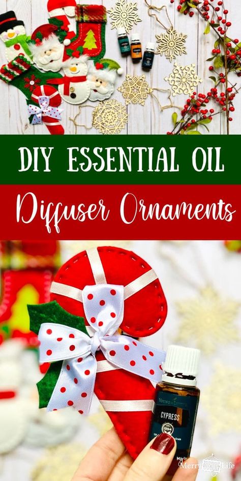 It's so super easy to use felt, fabric or wooden ornaments to make your own DIY essential oil diffuser ornaments! You'll need your favorite tree essential oils like Pine, Cedarwood, Peppermint, Spruce, Eucalyptus, Northern Lights Black Spruce, and others! Links to purchase these super cute ornaments from Amazon in the blog post. via @MerryMessyLife #homemadechristmasornaments #diydiffuserornaments #essentialoils #youngliving #younglivingessentialoils #essentialoilblends Northern Lights Black Spruce, Diy Essential Oil Diffuser, Cute Ornaments, Doterra Oil, Black Spruce, Fake Christmas Trees, Ornaments To Make, December Crafts, Homemade Essential Oil