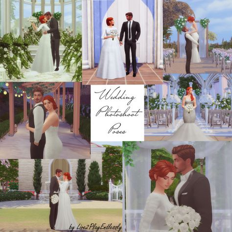 (99+) TS4 Poses on Tumblr Sims Love, Sims 4 Couple Poses, Sims Poses, Ts4 Poses, Cas Challenge, 4 Family, Black And White Wedding Theme, Sims 4 Family, Couples Modeling