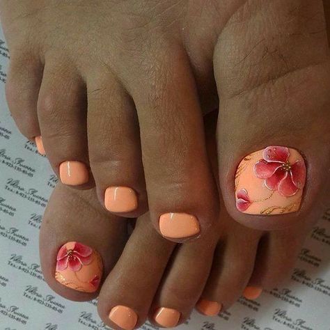 Coral Toe Nails, Best Toe Nail Color, Gel Manicure Colors, Spring Pedicure, Pedicure Designs Toenails, Pedicure Colors, Toe Nail Color, Cute Toe Nails, Manicure Gel