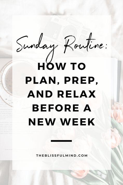 My Sunday Routine | How I Prep for the Week - The Blissful Mind Templates For Goodnotes, Productive Sunday, Sunday Prep, Sunday Planning, Sunday Feels, Sunday Routine, Sunday Scaries, Weekly Routine, Productive Things To Do