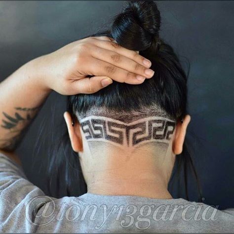 Hair Tattoo Designs, Undercut Hair Designs, Fade Haircut Designs, Hair Trends 2015, Undercut Designs, Growing Your Hair Out, Shaved Hair Designs, Shaved Undercut, Undercut Pompadour