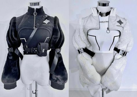 Futuristic Preppy Fashion, Babymetal Concert Outfit Ideas, Cyberpunk Outfit Art, Mecha Fashion, Cyberpunk Clothes, Concept Clothing, Cyberpunk Fashion, Futuristic Fashion, Fashion Design Drawings