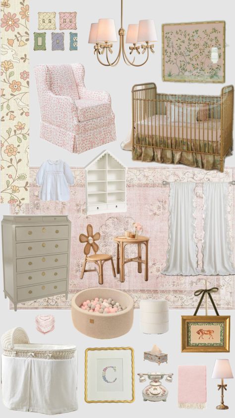 Coquette Nursery, Girly Nursery, Baby Nursery Inspiration, Baby Room Themes, Nursery Room Design, Baby Room Inspiration, Nursery Room Inspiration, Toddler Rooms