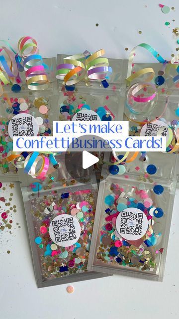 Bash Boutique | Mindy on Instagram: "Who needs regular business cards when you can have confetti business cards? It’s so simple! All you need is:

Bash Boutique Confetti 
Curling ribbon 
Scissors
Resealable bags 
A QR code unique to your business. I use “myQRcode.com”

Add confetti to the resealable bags, embellish with curling ribbon for an added touch, then simply stick your QR code on the bag! For an added touch, keep them easily accessible in a festive @packedparty pouch! Ladies going to the @altsummit? This would be the perfect touch to make your business stand out! 

Comment below if you’re following my small business because I gave you one of these confetti cards! 

#bashboutiqueconfetti #smallbusiness #confettibusinesscard #altsummit #packedparty" Confetti Packaging, Confetti Cards, Blog Ideas, Curling Ribbon, My Small Business, Party Packs, Qr Code, All You Need Is, Confetti