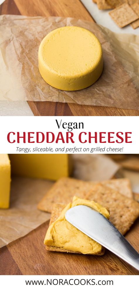 Sharp Cheddar Cheese Recipes, Vegan Cheese Boards, Cheddar Cheese Recipes, Vegan Cheddar Cheese, Keju Cheddar, Plant Based Cheese, Vegan Cheese Recipes, Vegan Cheese Sauce, Vegan Cheddar