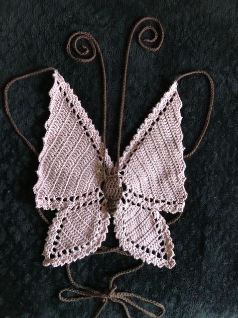 Butterfly Crop Top, Crochet Butterfly, Shell Stitch, Butterfly Top, Tapestry Needle, Cotton Yarn, Crop Top, Yarn, Knitting