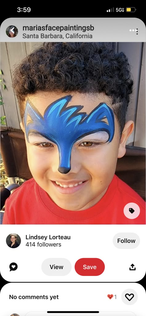 Sonic Face Paint, Kids Halloween Face, Spider Man Face Paint, Face Painting Halloween Kids, Sonic Face, Face Painting For Boys, Cheek Art, Face Painting Easy, Boy Face