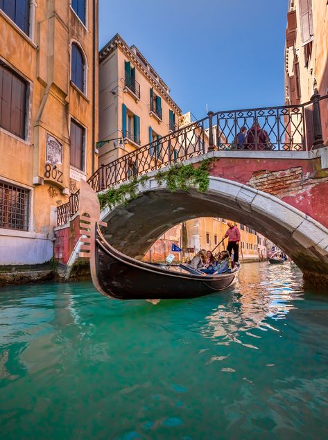 Gondola ride is one of the most iconic experiences in Venice. I wondered often if people actually use the gondola as a means to commute to work, the store, etc. March 2014, single image, focal length 16mm, aperture f/8, shutter speed 1/80 second, ISO 640, handheld. You can buy this photo as Fine Art Print … Venice Gondola Ride, Venice Italy Beaches, Venice Italy Food, Gondola Venice, Venice Italy Gondola, Venice Italy Photography, Venice Gondola, Venice Photography, Venice Photos