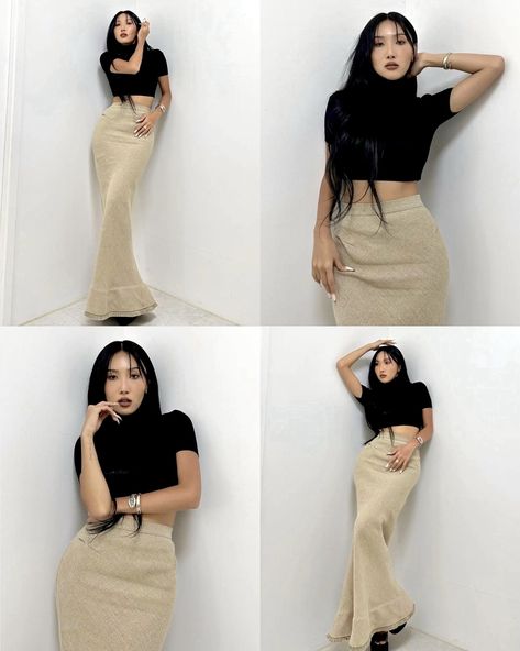 Hwasa Casual Outfit, Hwasa Outfits Casual, Mamamoo Hwasa Outfit, Hwasa Style, Hwasa Outfit, Bts Inspired Outfits, Mood Board Fashion, Red Outfit, Kawaii Clothes