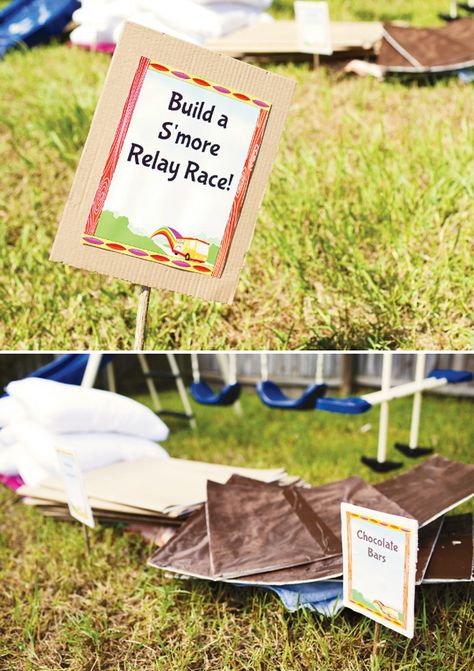 Smore Party Games, Camp Party Games, Camping Theme Games, Smore Party, Camping Party Activities, Glamping Essentials, Campfire Party, Camping Theme Birthday, Camp Party